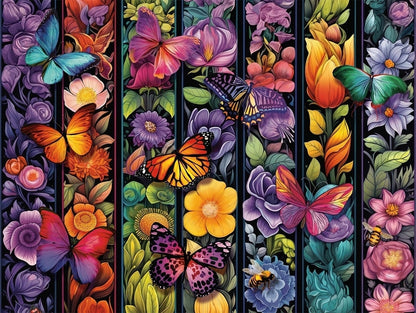 Palapeli 1500 palaa - Flowers and Flyers