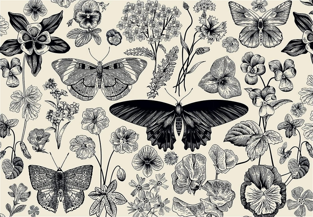 Palapeli 500 palaa - Butterflies and Flowers