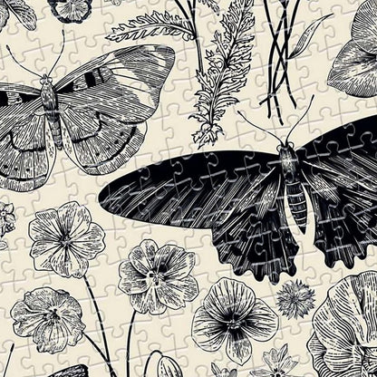 Palapeli 500 palaa - Butterflies and Flowers