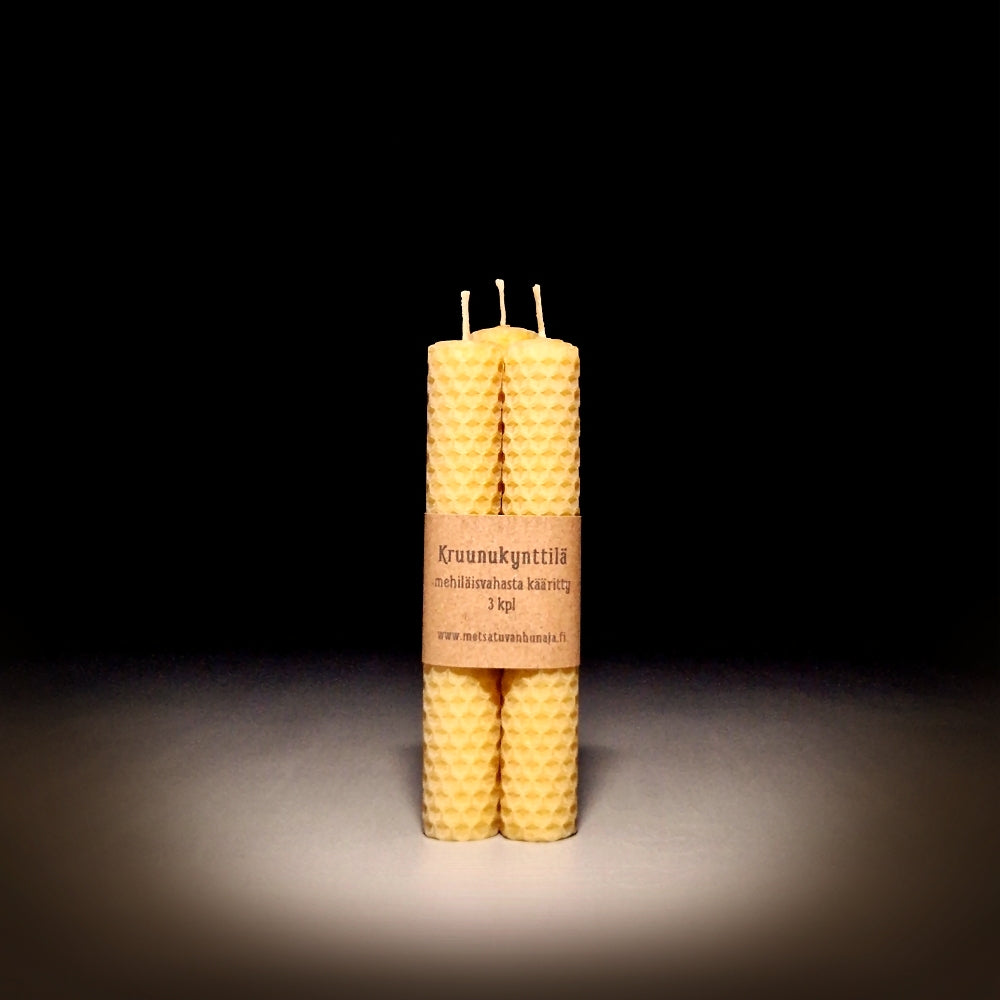 Kynttilä 3 kpl - Kruunukynttilä