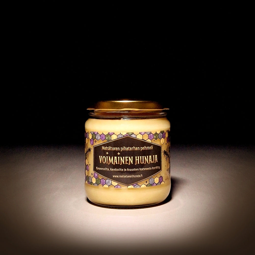 Voimainen hunaja 500 g lasipurkissa