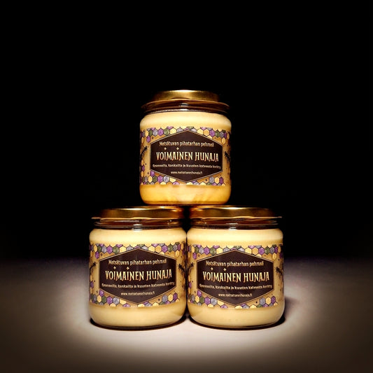 Voimainen hunaja 3 x 500 g lasipurkissa